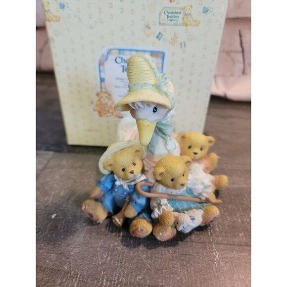 Enesco 1997 cherished Teddy friends of a feather flock together 154016 Decor fig - Picture 1 of 5